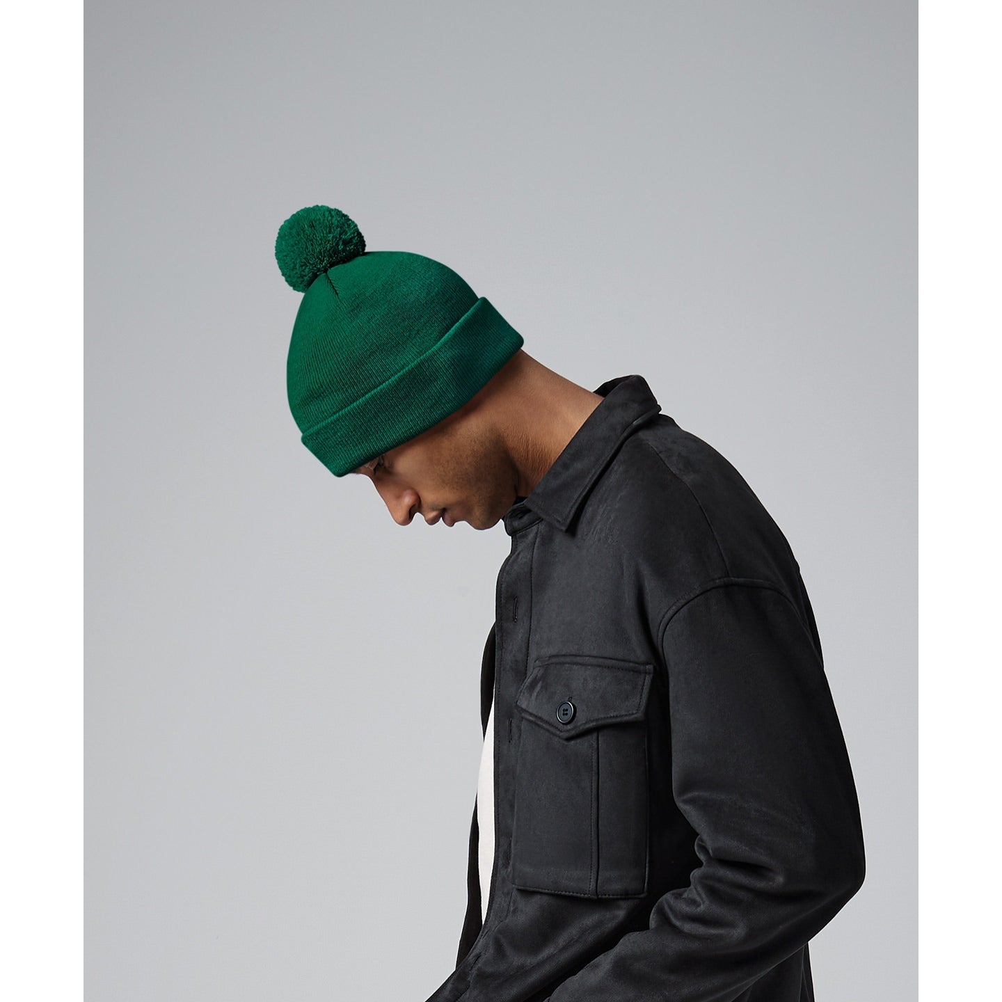 Beechfield Original Pom Pom Beanie Double Layer Knit Cuffed Design BSCI