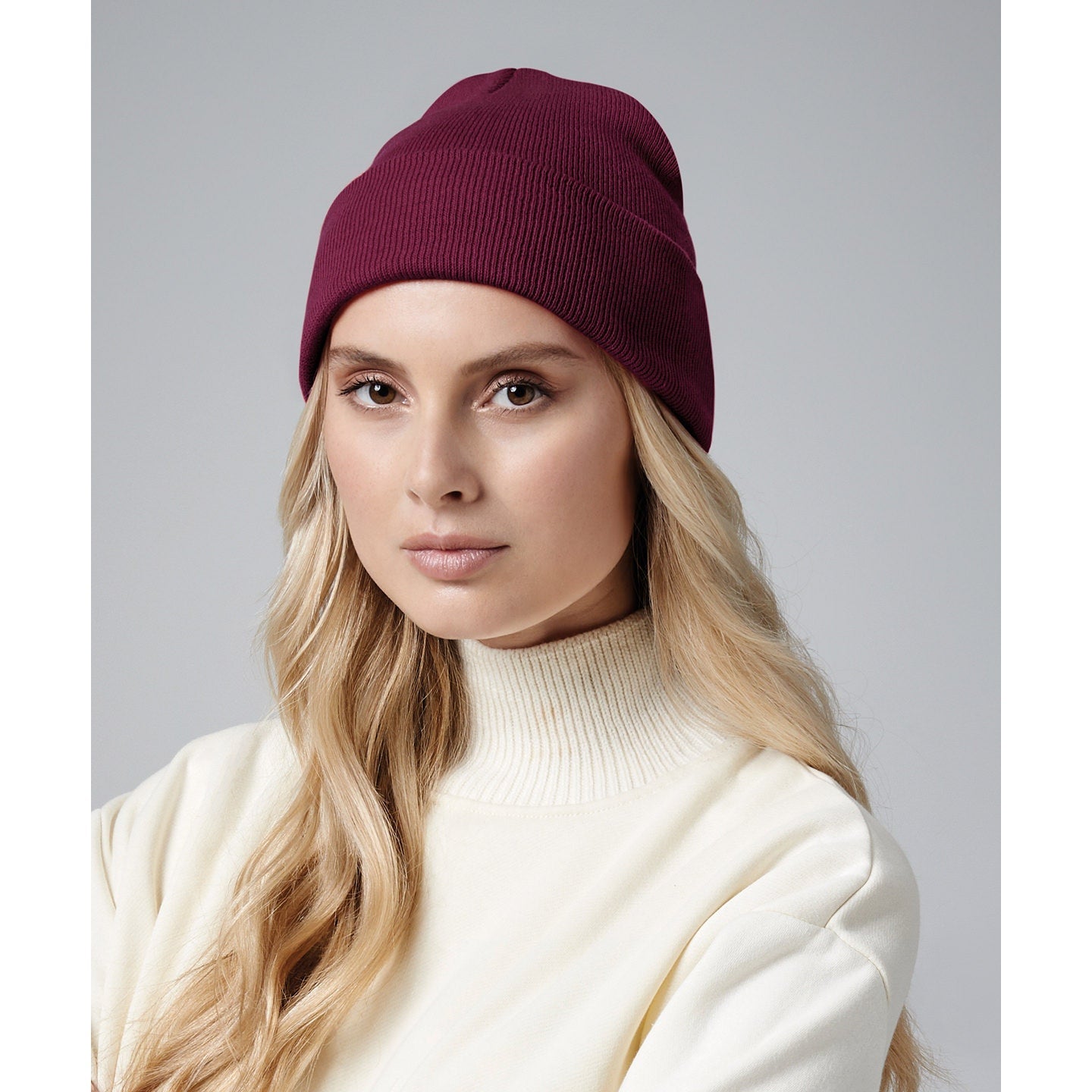 Beechfield Organic Cotton Cuffed Beanie B45N Lightweight Breathable Hat