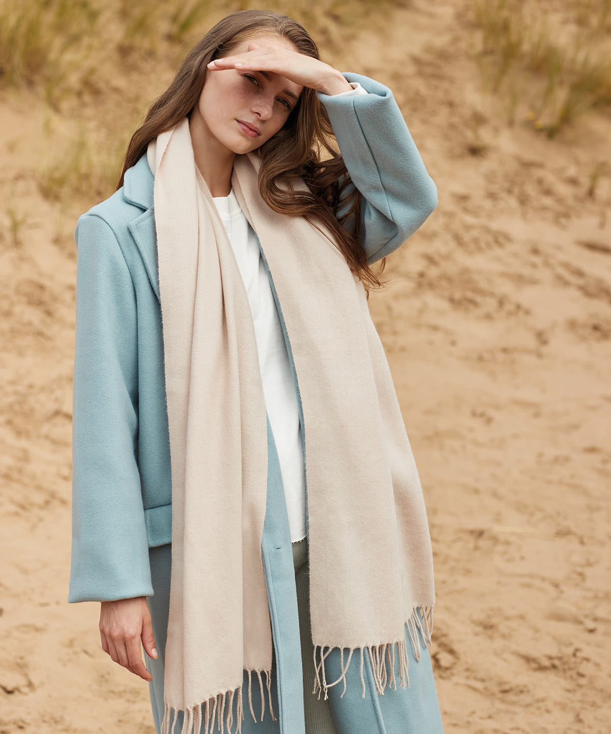 Beechfield Classic Woven Scarf Oversized Soft-Touch Yarn Unisex Tassel Trim
