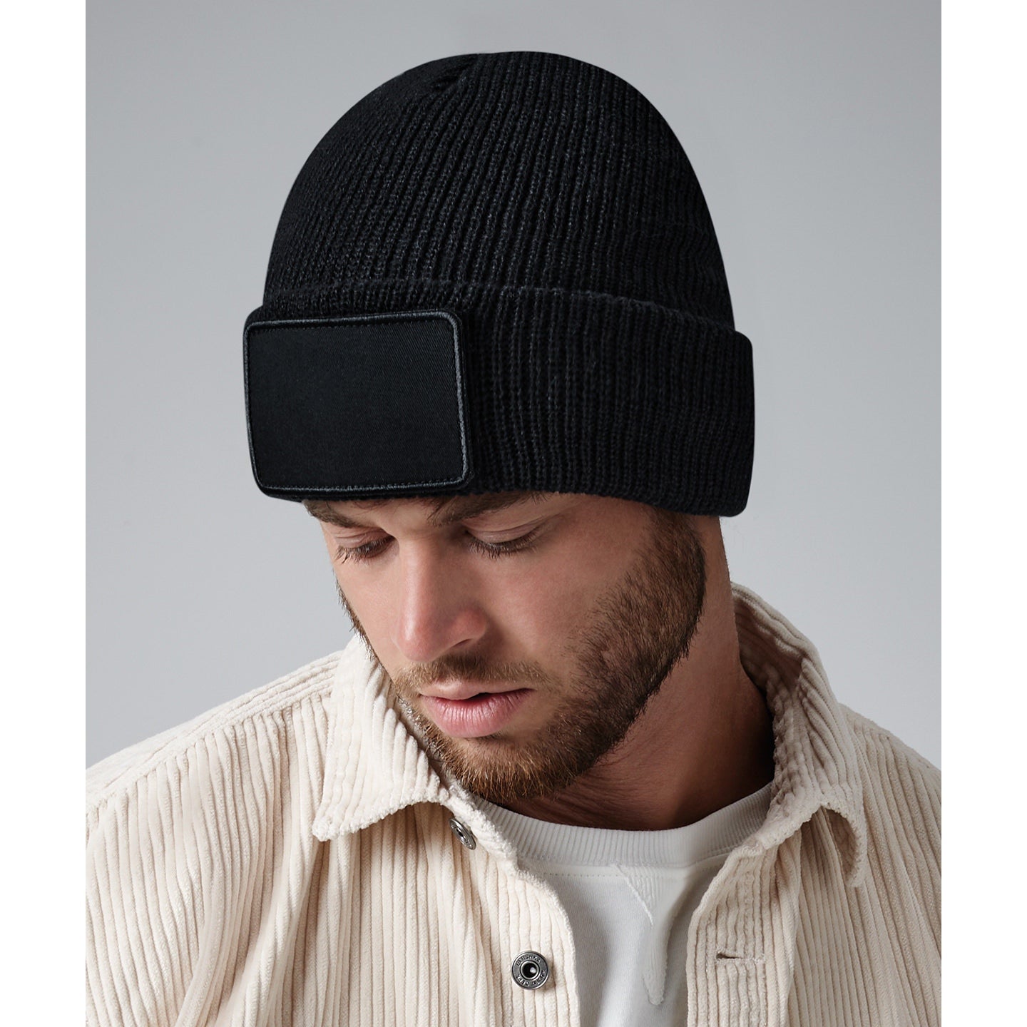 Beechfield Thinsulate Beanie with Removable Patch Double Layer Warm Hat