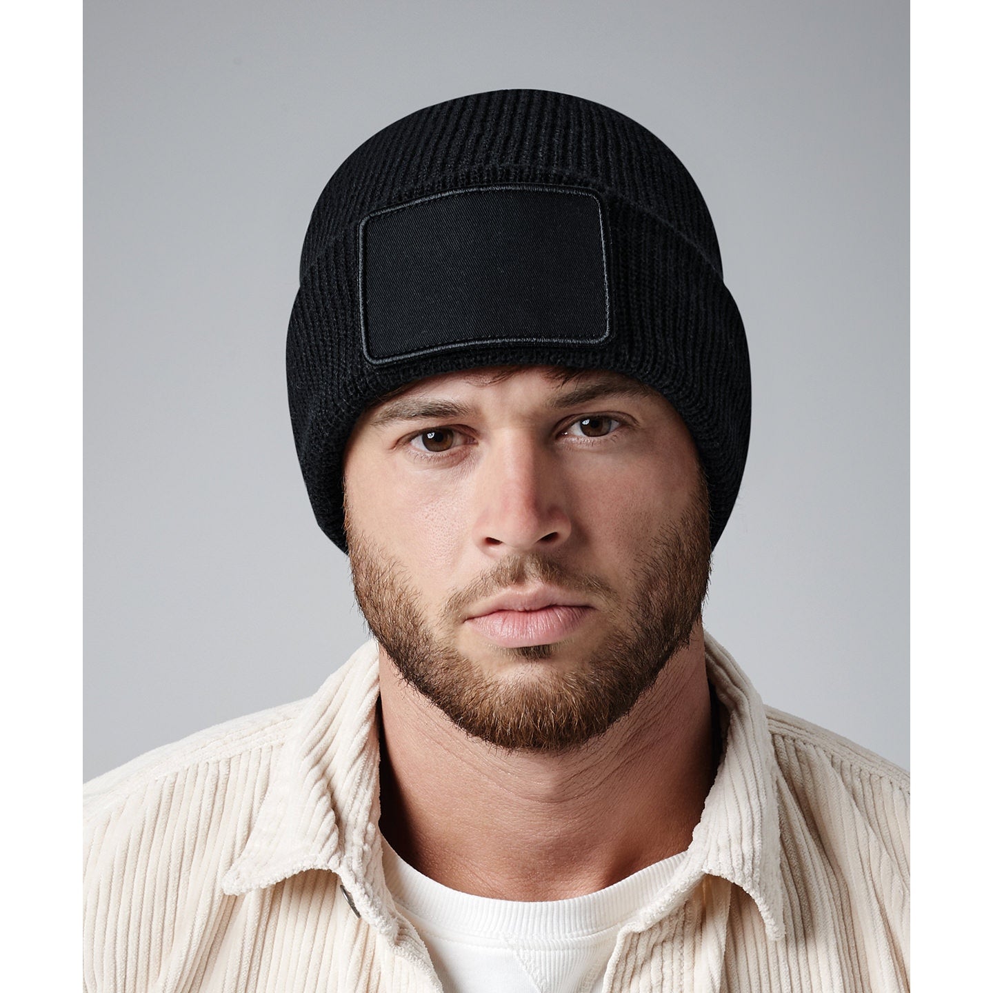 Beechfield Thinsulate Beanie with Removable Patch Double Layer Warm Hat