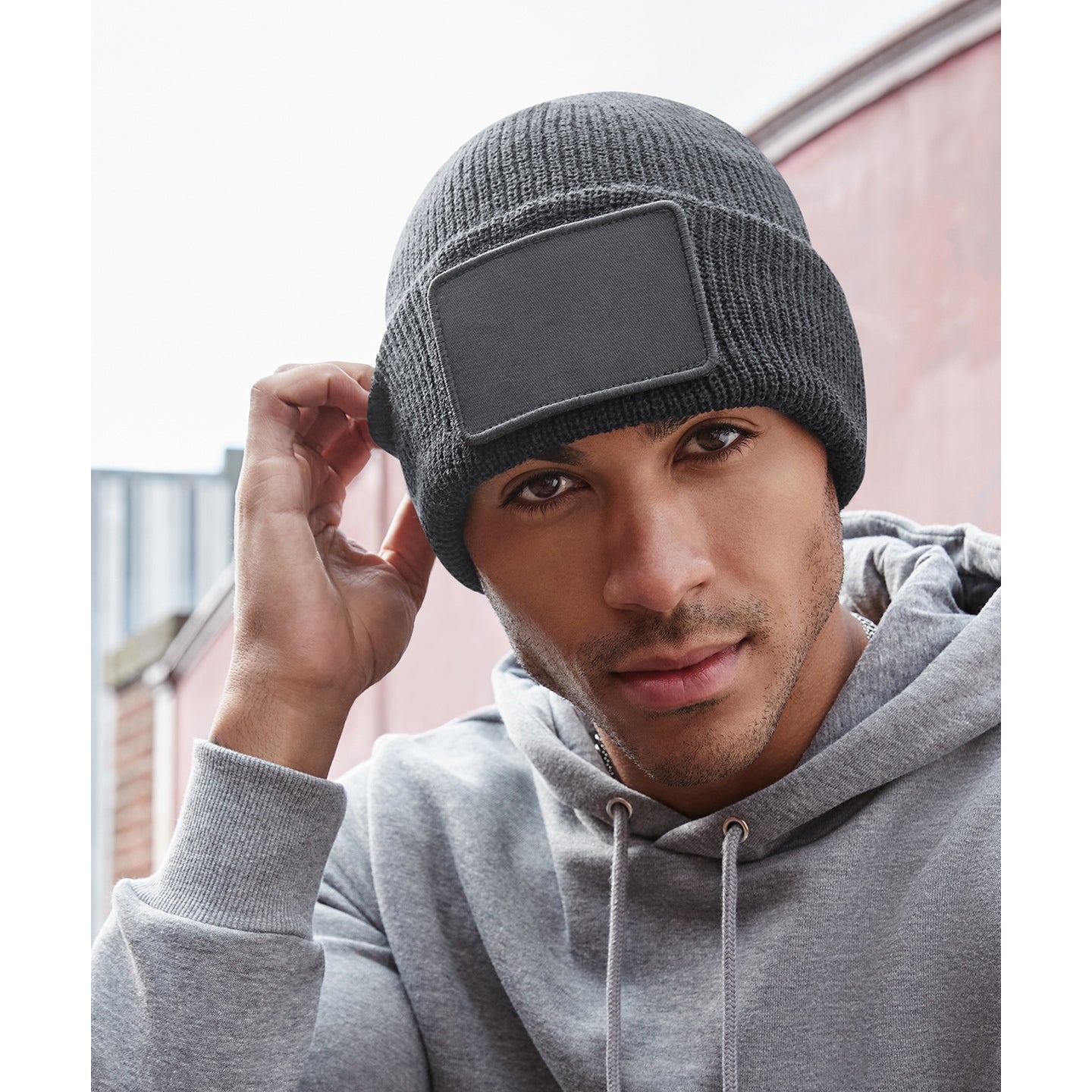 Beechfield Thinsulate Beanie with Removable Patch Double Layer Warm Hat