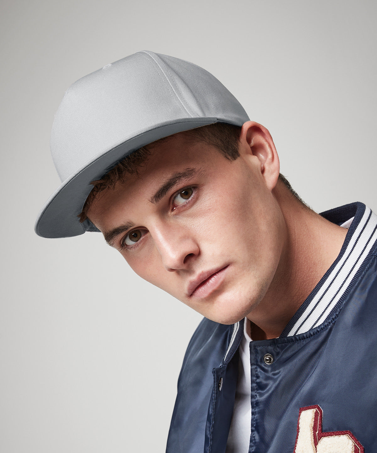 Beechfield 5-Panel Snapback Cap Retro Flat Peak Adjustable Size Rapper Style