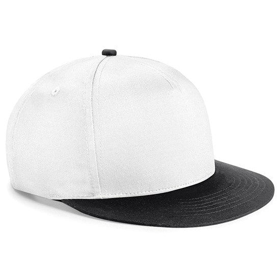 Beechfield Youth Snapback Hat Retro Style Adjustable Flat Peak TearAway Label