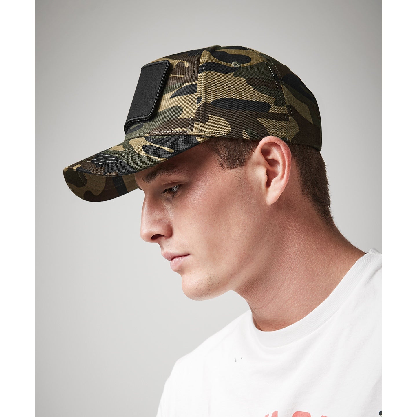 Beechfield 5-Panel Cap with Removable Patch Cotton Twill Snapback Adjustable
