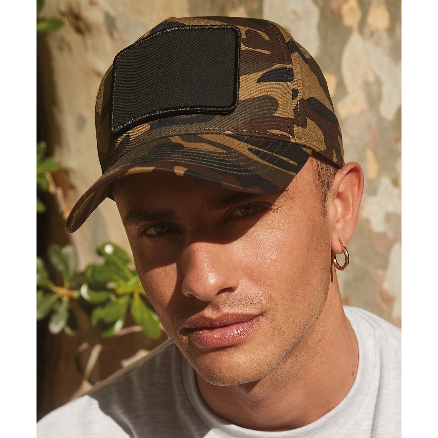 Beechfield 5-Panel Cap with Removable Patch Cotton Twill Snapback Adjustable