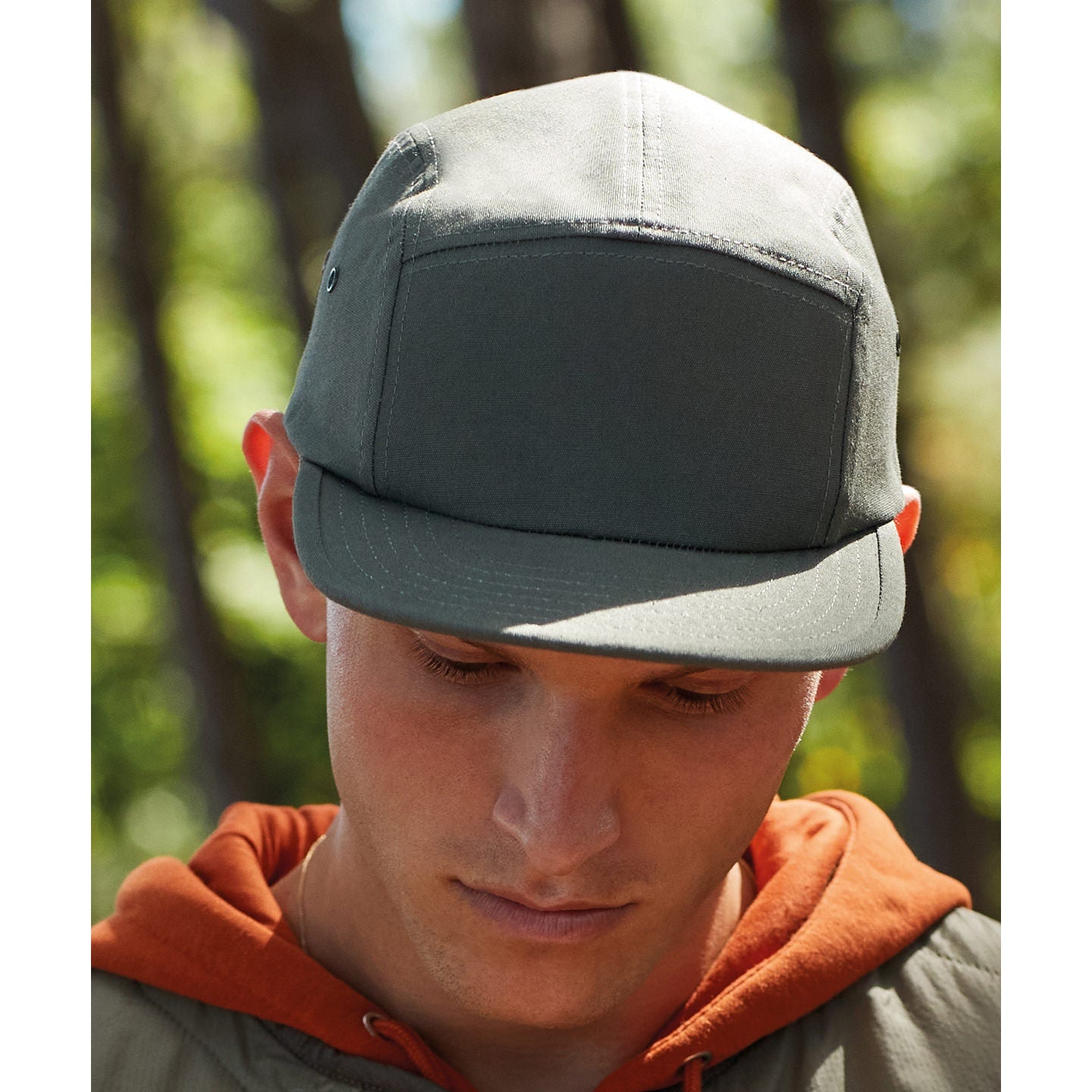 Beechfield Canvas 5-Panel Camper Cap Adjustable Snap Fastening Flat Peak