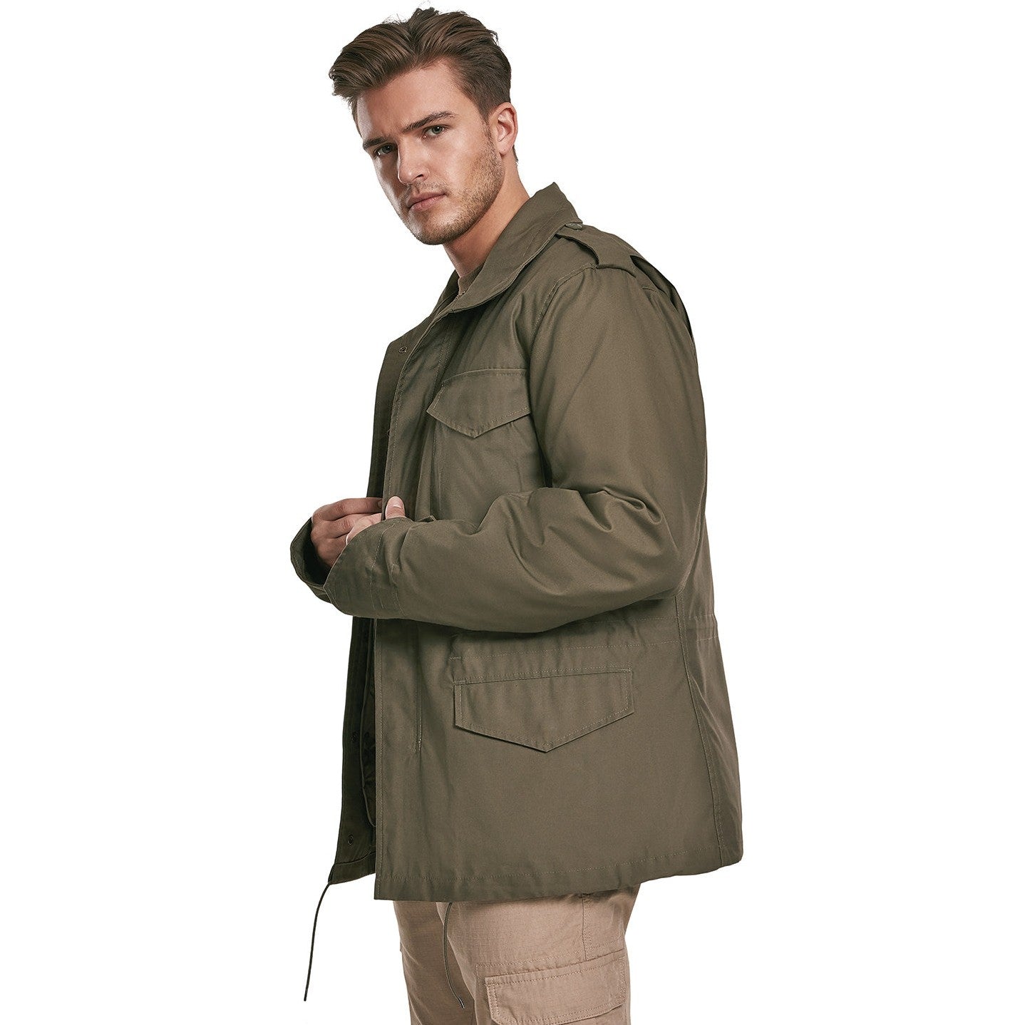 Brandit M65 Vintage Field Jacket Water-Repel. Removable Lining Adjustable Waist