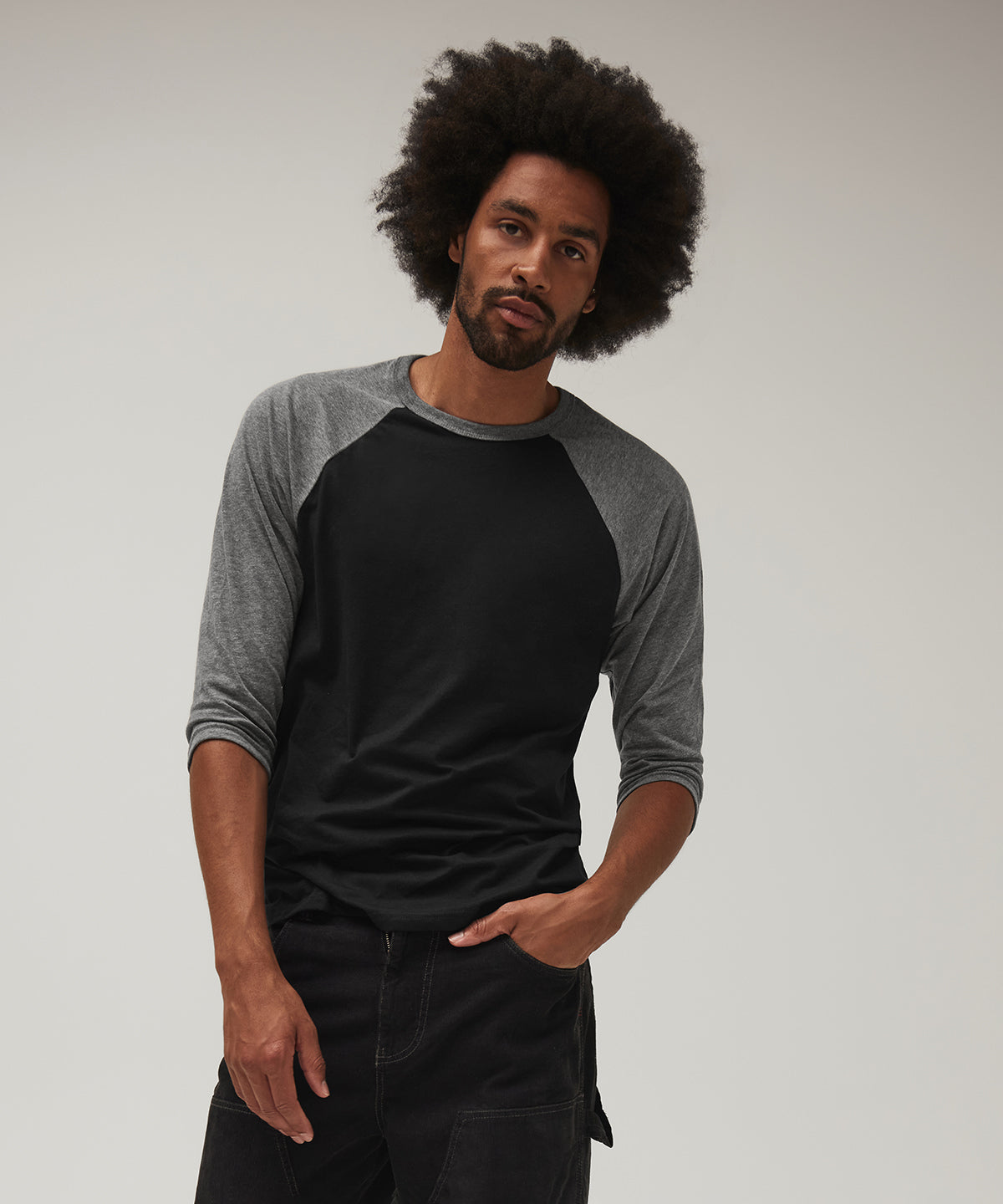 Bella Canvas Unisex Triblend 3/4 Sleeve Baseball T-Shirt Contrast Raglan