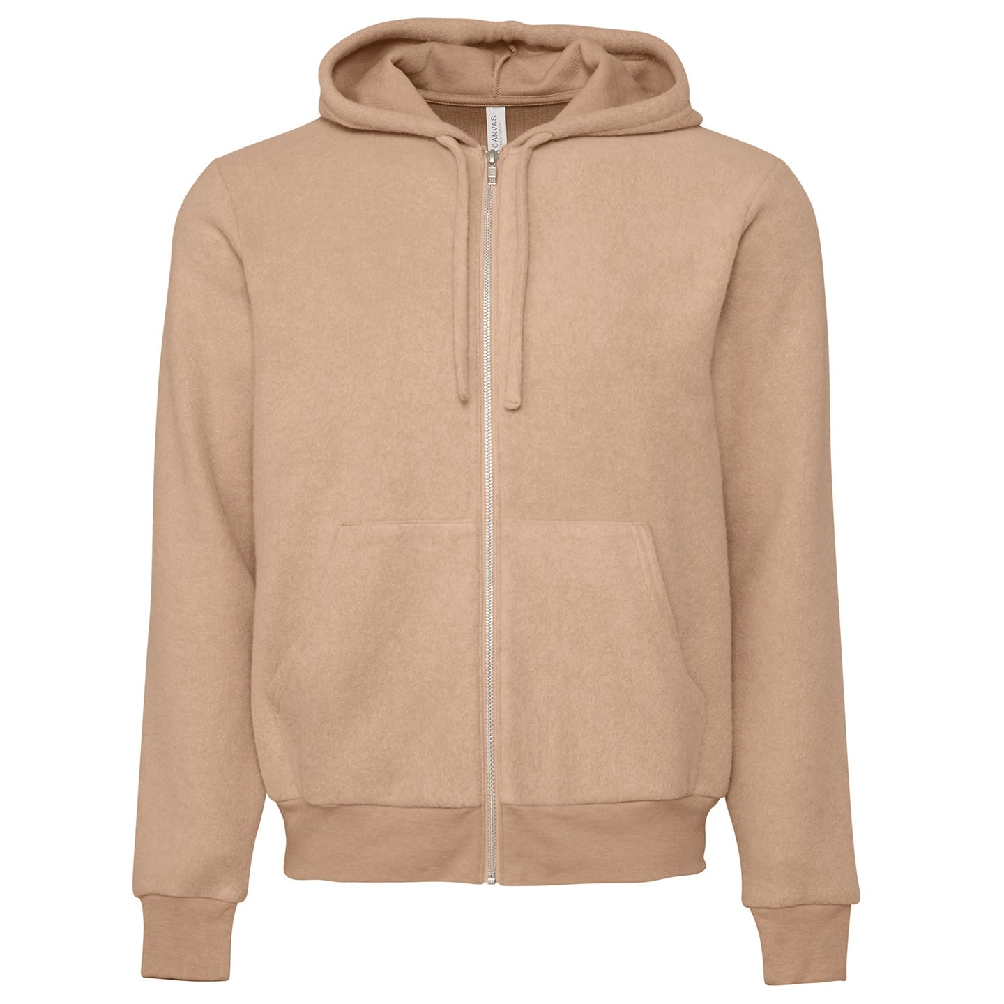 Bella Canvas Unisex Sueded Fleece Full-Zip Hoodie Soft Cozy Layering Essential