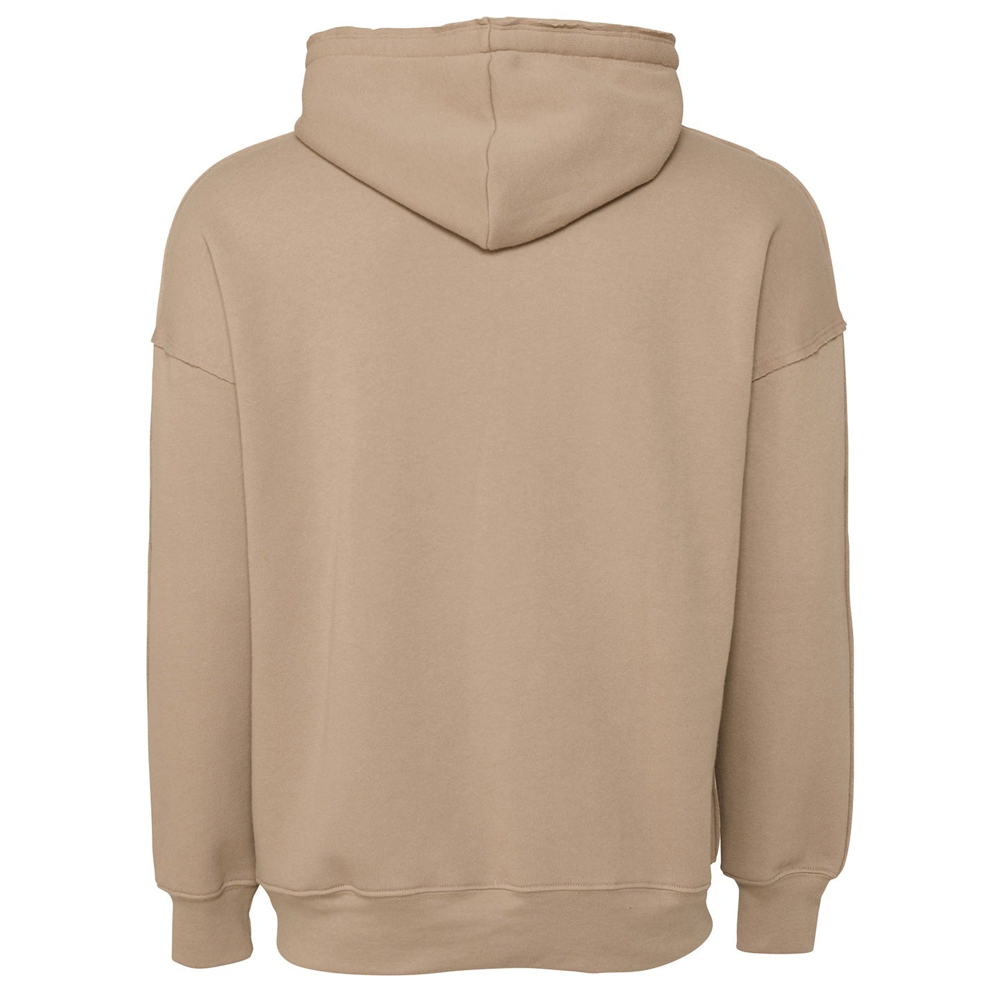Bella Canvas Unisex Raw-Seam Hoodie Oversized Fit Kangaroo Pocket Soft Fleece