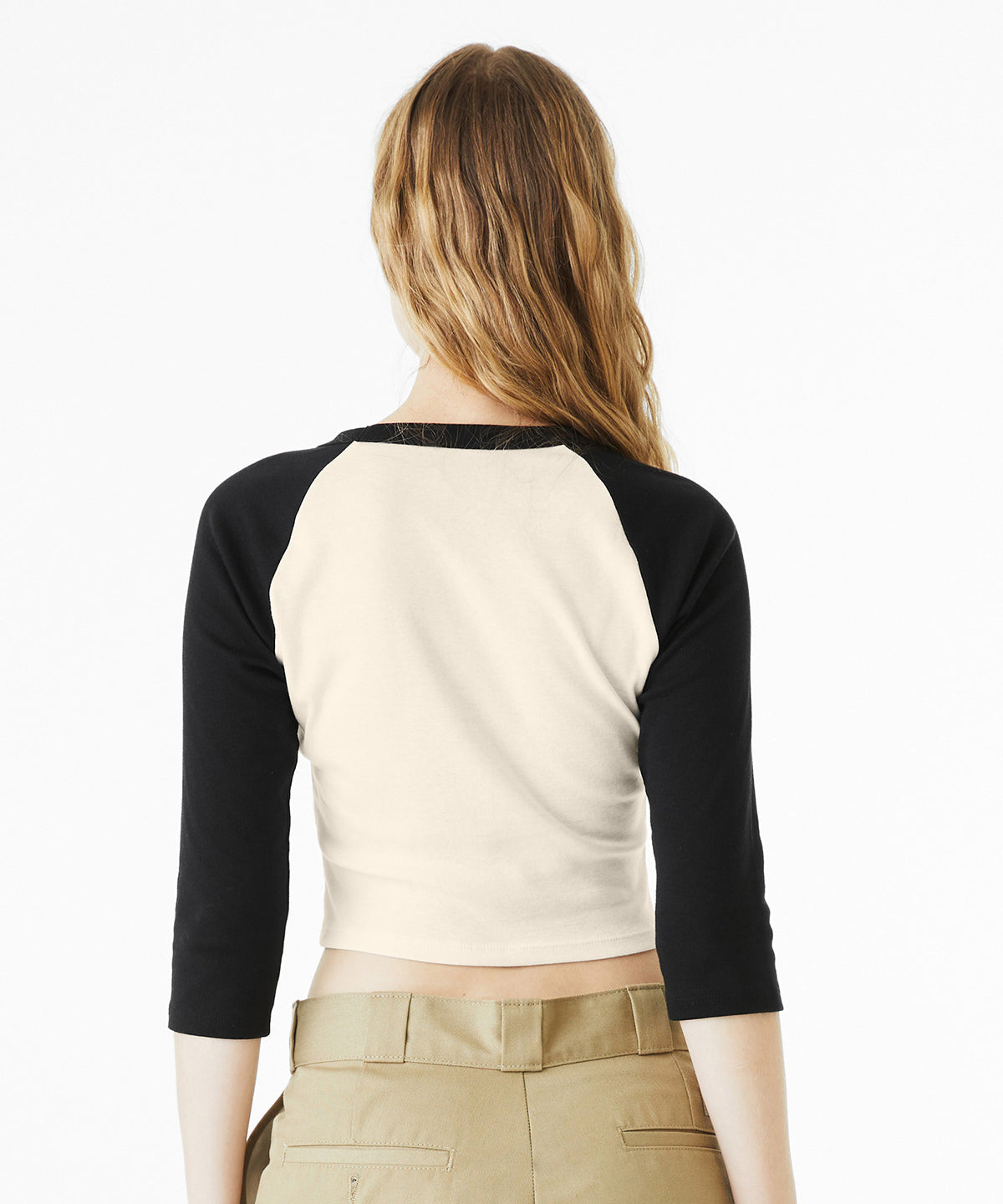 Bella Canvas Women's Micro Rib 3/4 Sleeve Raglan T-Shirt Soft Fitted Top