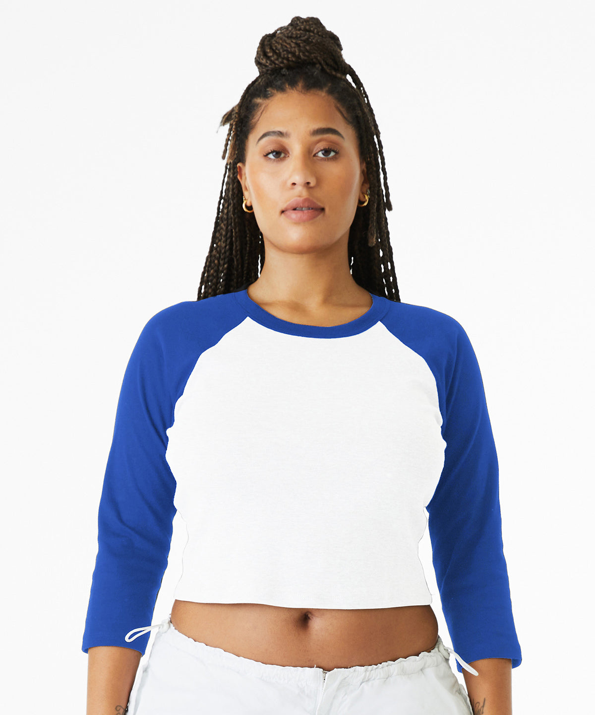 Bella Canvas Women's Micro Rib 3/4 Sleeve Raglan T-Shirt Soft Fitted Top