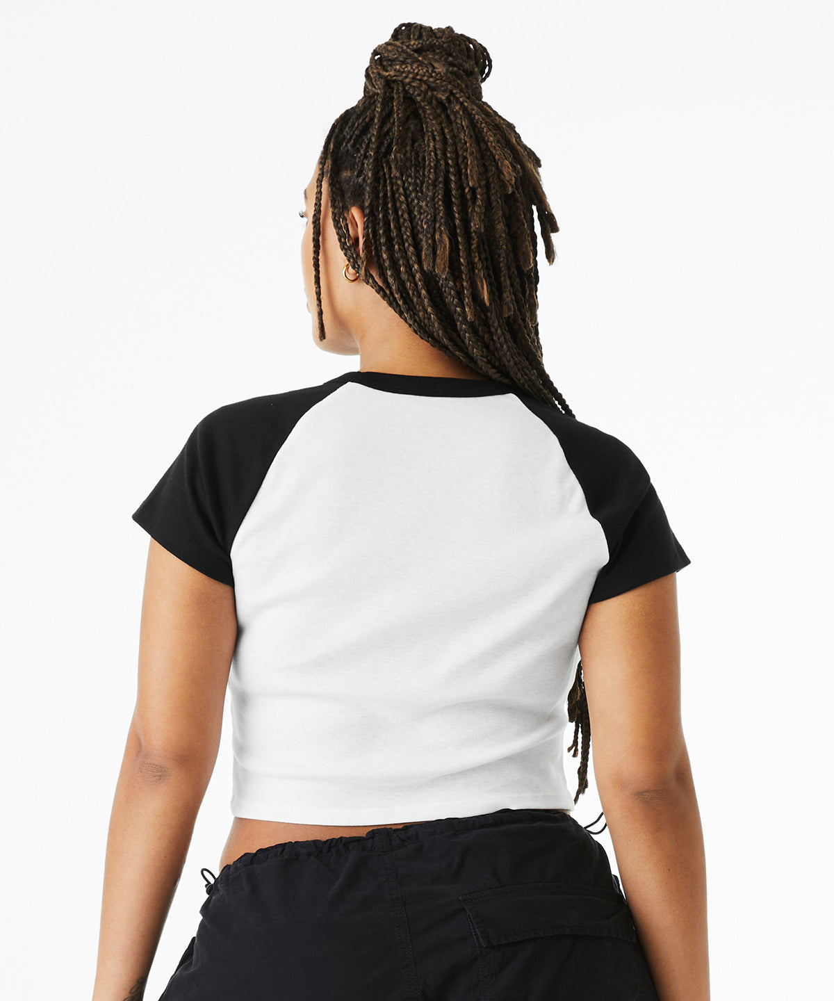 Bella Canvas Women's Micro Rib Raglan Baby T-Shirt Fitted Cap Sleeve XS-2XL