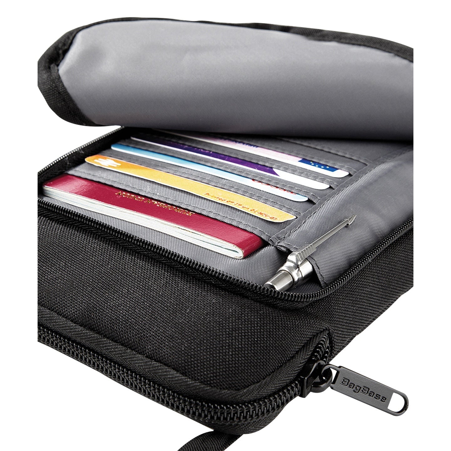 Bagbase Travel Wallet with Neck Cord, Smartphone Pocket & Passport Holder