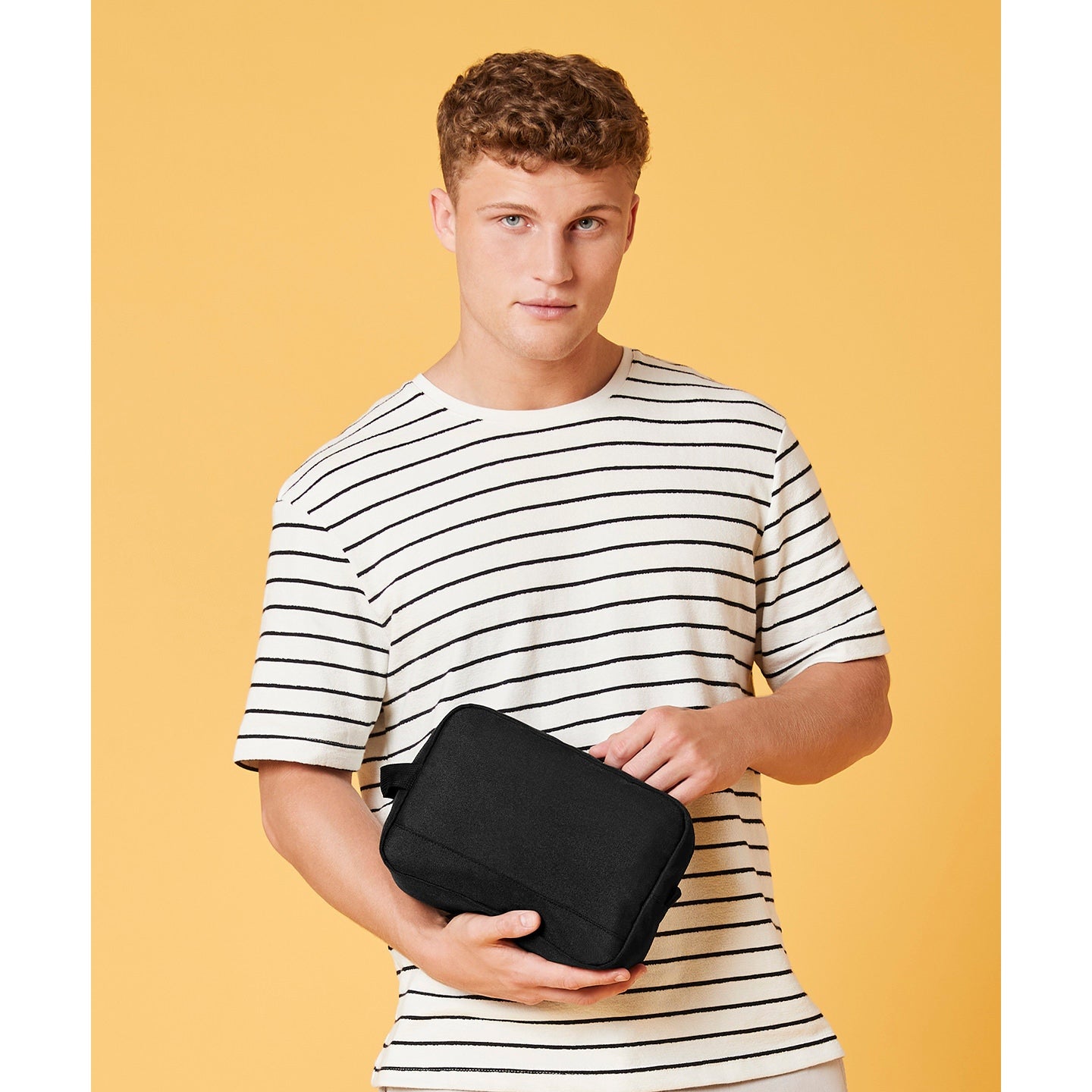 Bagbase Recycled Essentials Wash Bag 100% rPET PVC-Free Zipped Compartment