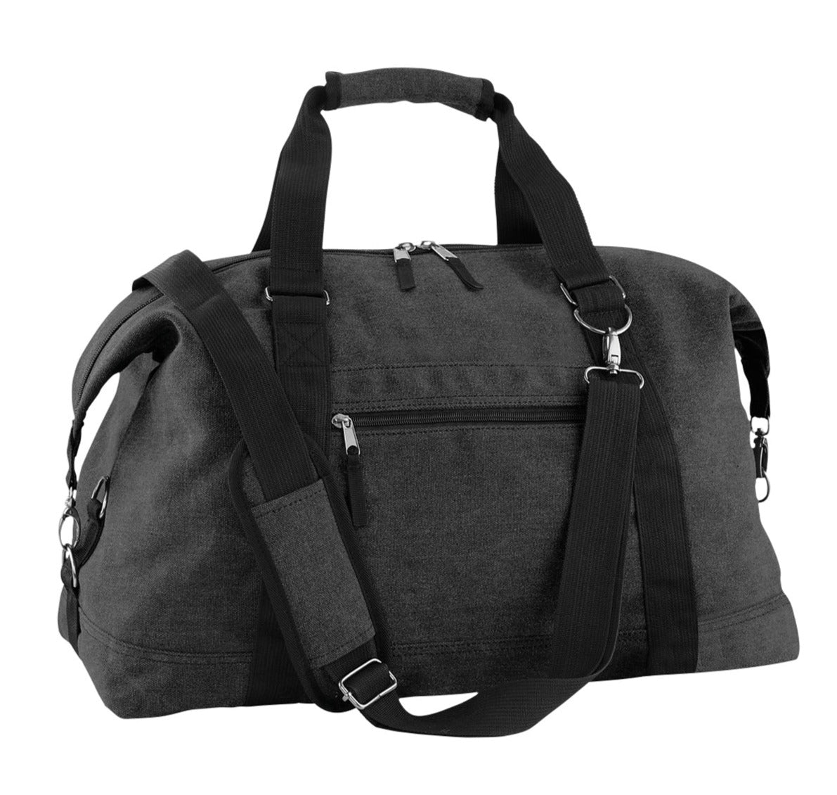 Bagbase Vintage Canvas Weekender Bag with Adjustable Strap and Padded Base