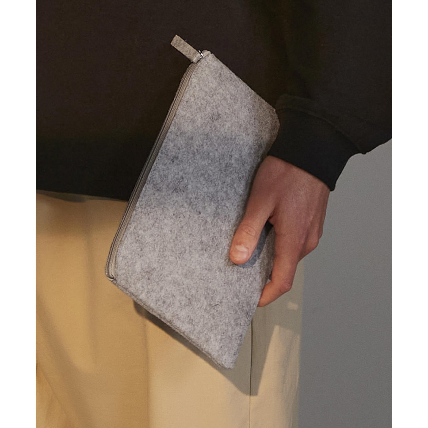 Bagbase Felt Accessory Pouch Multi-Purpose Zip Closure 1 Litre Capacity
