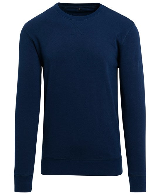 Build Your Brand Light Crew Sweatshirt Customizable Cotton Casual Wear