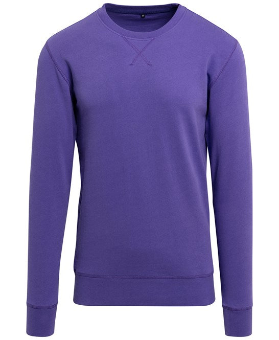 Build Your Brand Light Crew Sweatshirt Customizable Cotton Casual Wear