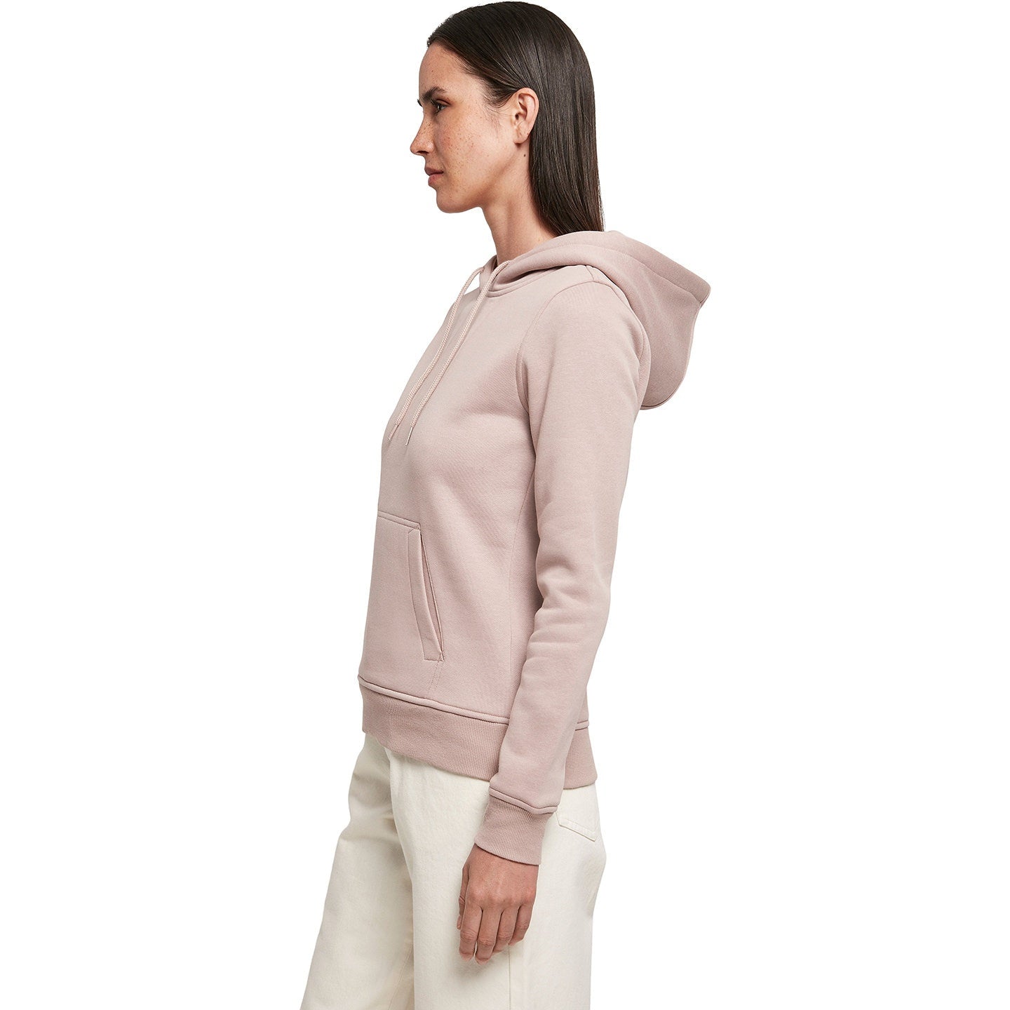 Build Your Brand Women's Heavy Hoodie Soft Cotton Blend Long Cut Kangaroo Pocket