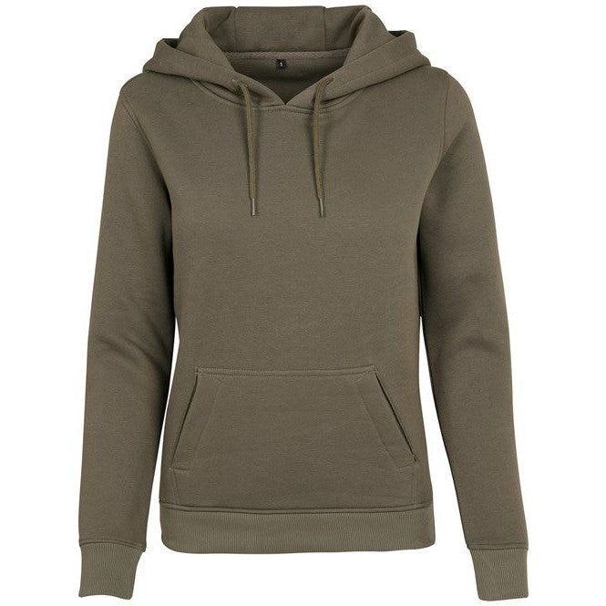 Build Your Brand Women's Heavy Hoodie Soft Cotton Blend Long Cut Kangaroo Pocket