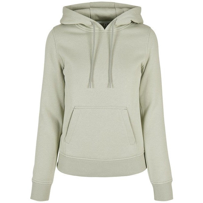 Build Your Brand Women's Heavy Hoodie Soft Cotton Blend Long Cut Kangaroo Pocket