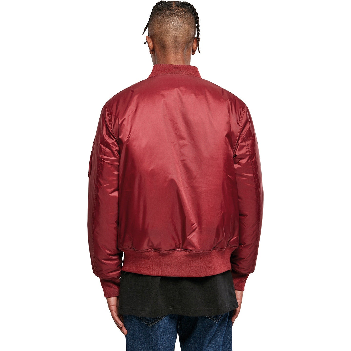 Build Your Brand FAMA Certified Bomber Jacket with Contrast Lining and Zip