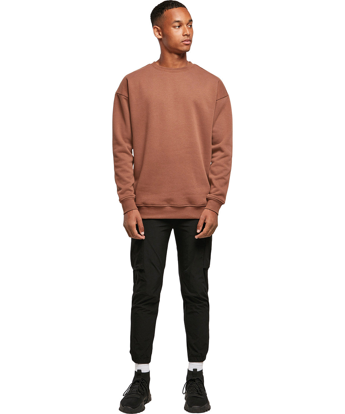 Build Your Brand Sweat Crew Neck Regular Fit Brushed Fleece Comfortable Top