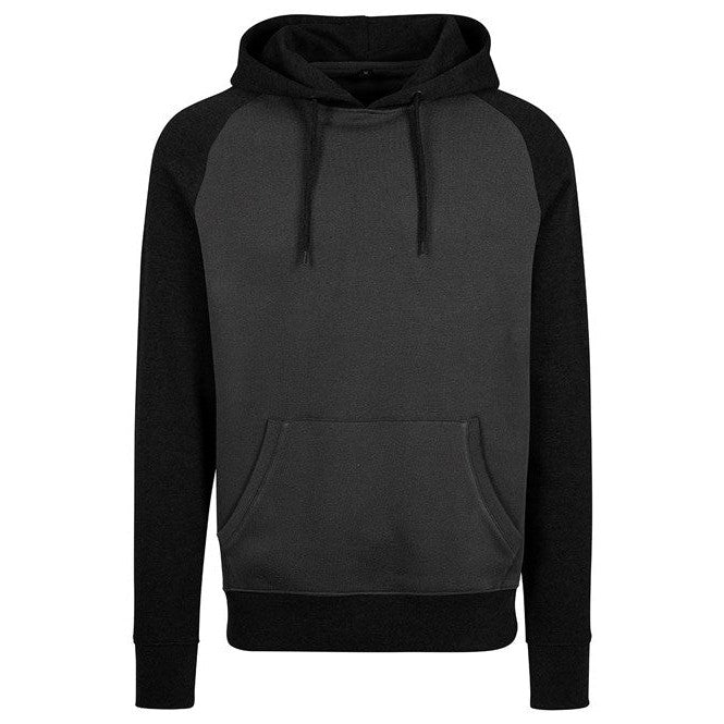 Build Your Brand Raglan Hoodie FAMA Certified Comfortable Cotton Blend