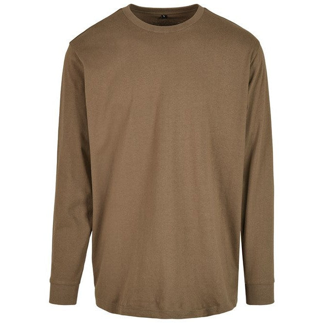 Build Your Brand Long Sleeve Top with Cuff Rib Comfortable Casual Wear