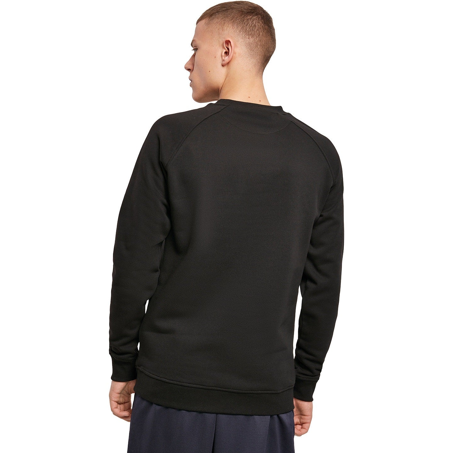 Build Your Brand Raglan Sweat Crew Neck Cotton Blend Regular Fit FAMA Certified