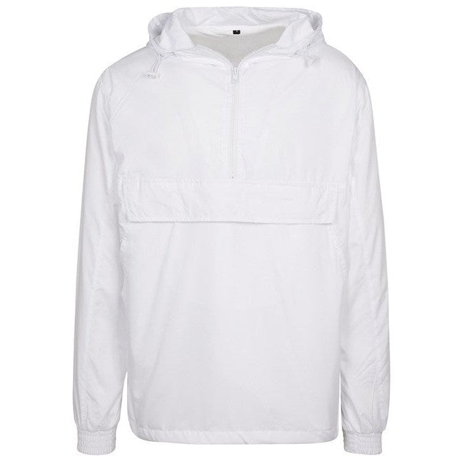 Build Your Brand Lightweight Pullover Jacket with Hood and Pockets S-5XL