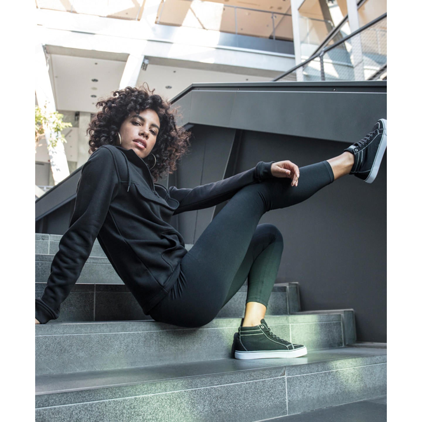 Build Your Brand Women's Stretch Jersey Leggings Slim Fit Elastic Waistband