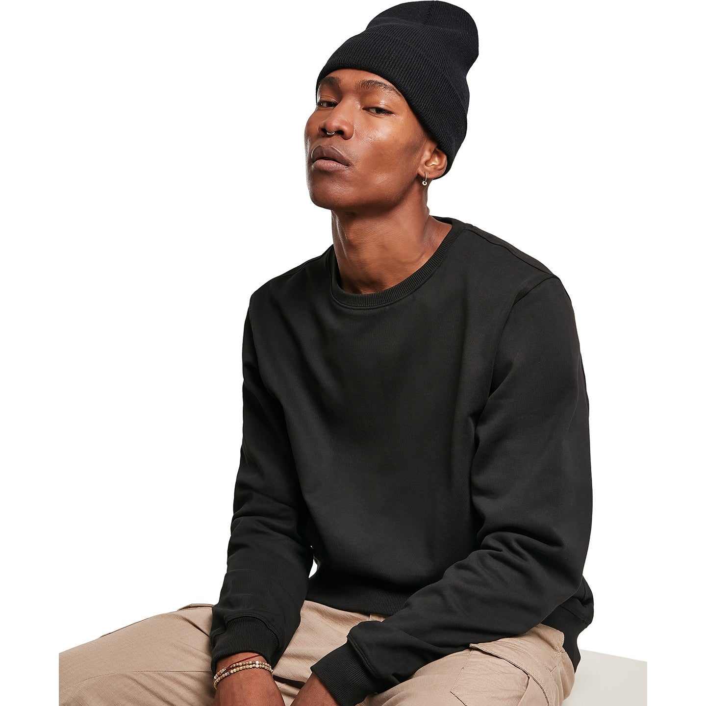Build Your Brand Premium Crew Neck Hoody High Cotton Fleece S-2XL FAMA Certified