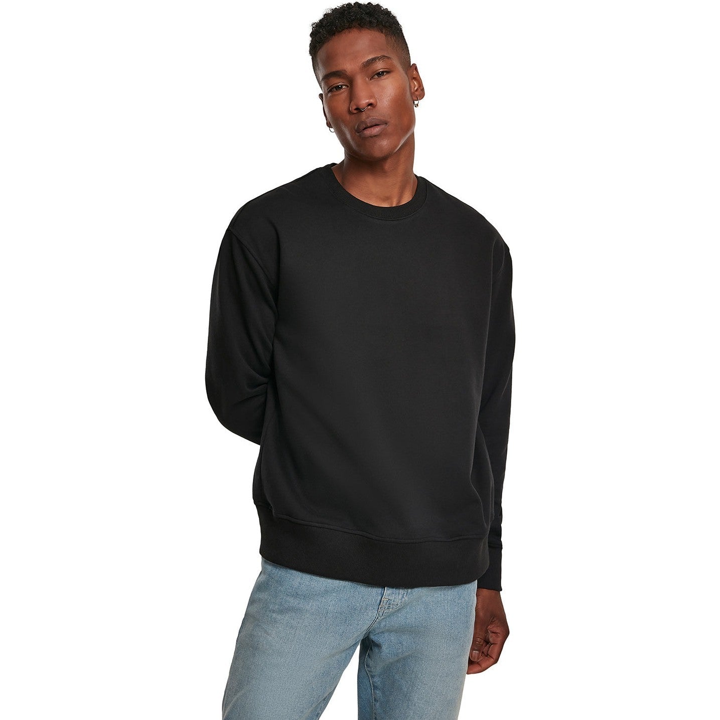 Build Your Brand Oversize Crew Neck Sweatshirt High Cotton FAMA Certified