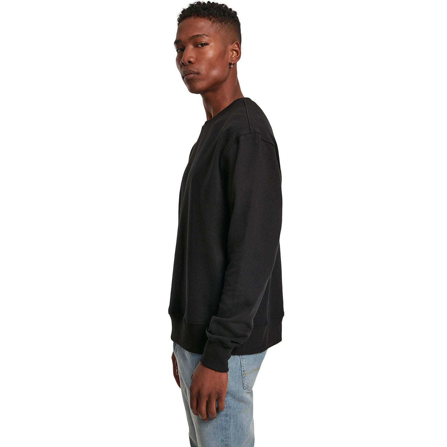 Build Your Brand Oversize Crew Neck Sweatshirt High Cotton FAMA Certified