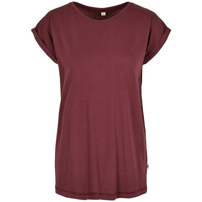 Build Your Brand Women's Organic Cotton Extended Shoulder Tee - Customizable