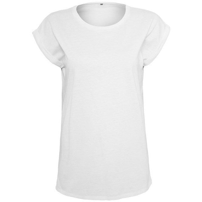 Build Your Brand Women's Organic Cotton Extended Shoulder Tee - Customizable