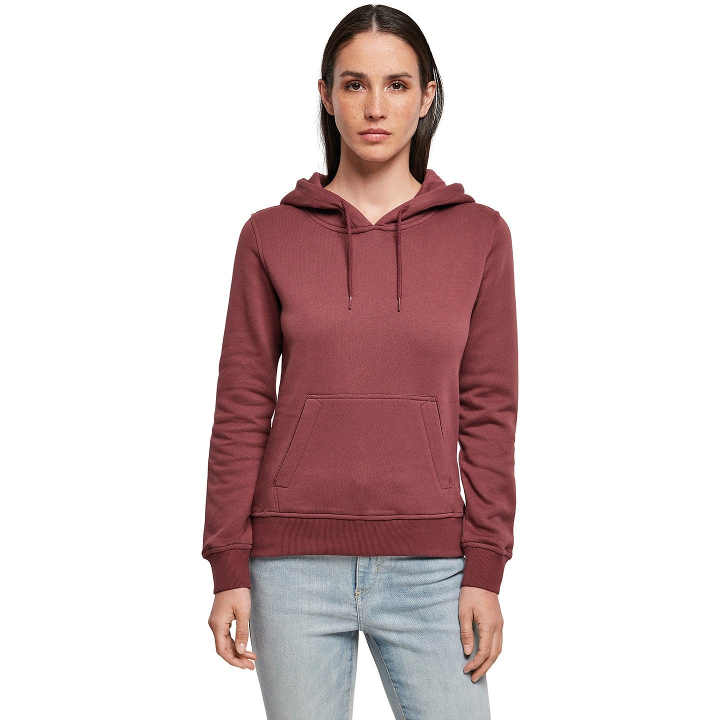 Build Your Brand Women's Organic Hoodie Soft Fleece Kangaroo Pocket GOTS