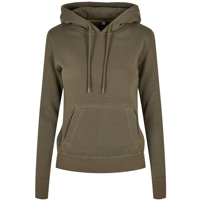 Build Your Brand Women's Organic Hoodie Soft Fleece Kangaroo Pocket GOTS