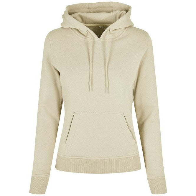 Build Your Brand Women's Organic Hoodie Soft Fleece Kangaroo Pocket GOTS