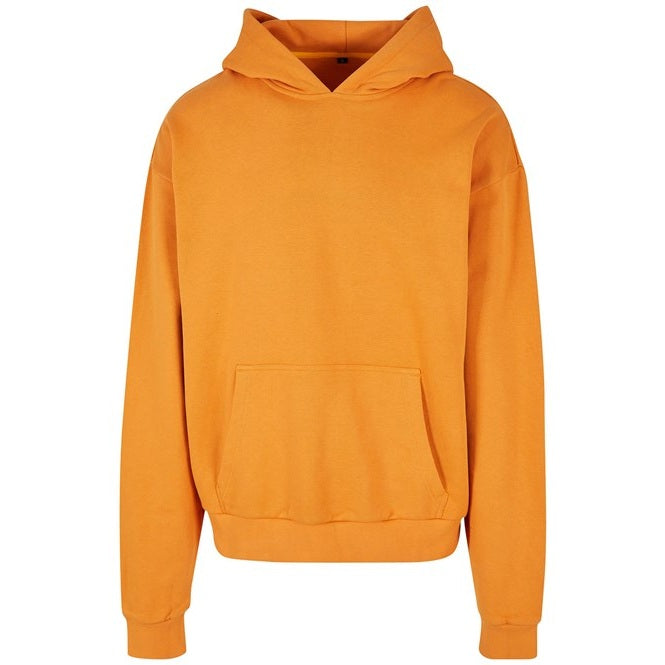 Build Your Brand Ultra Heavy Hoodie Forgotten Orange Casual Fit Kangaroo Pocket