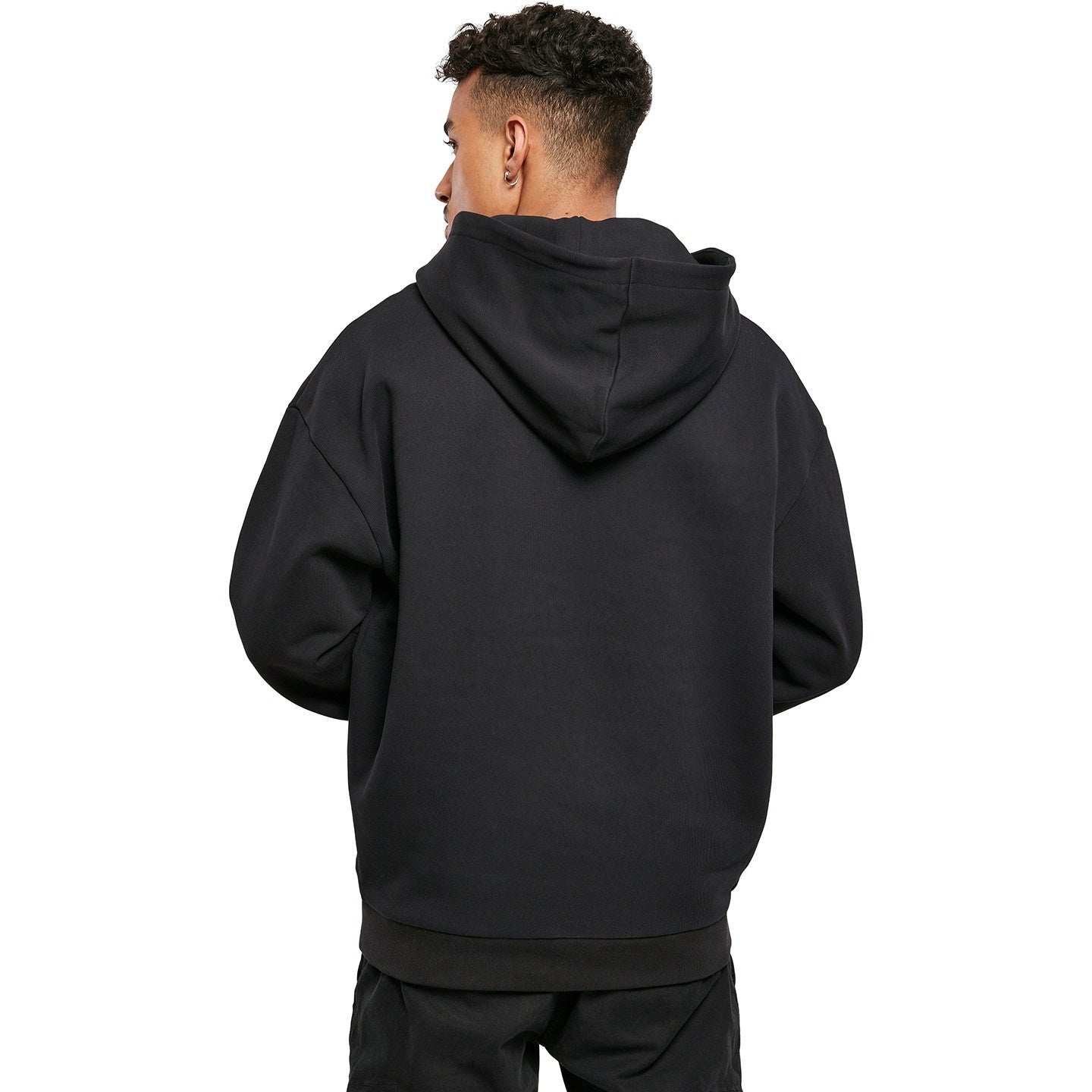 Build Your Brand Ultra Heavy Hoodie Black Casual Fit Kangaroo Pocket 100% Cotton