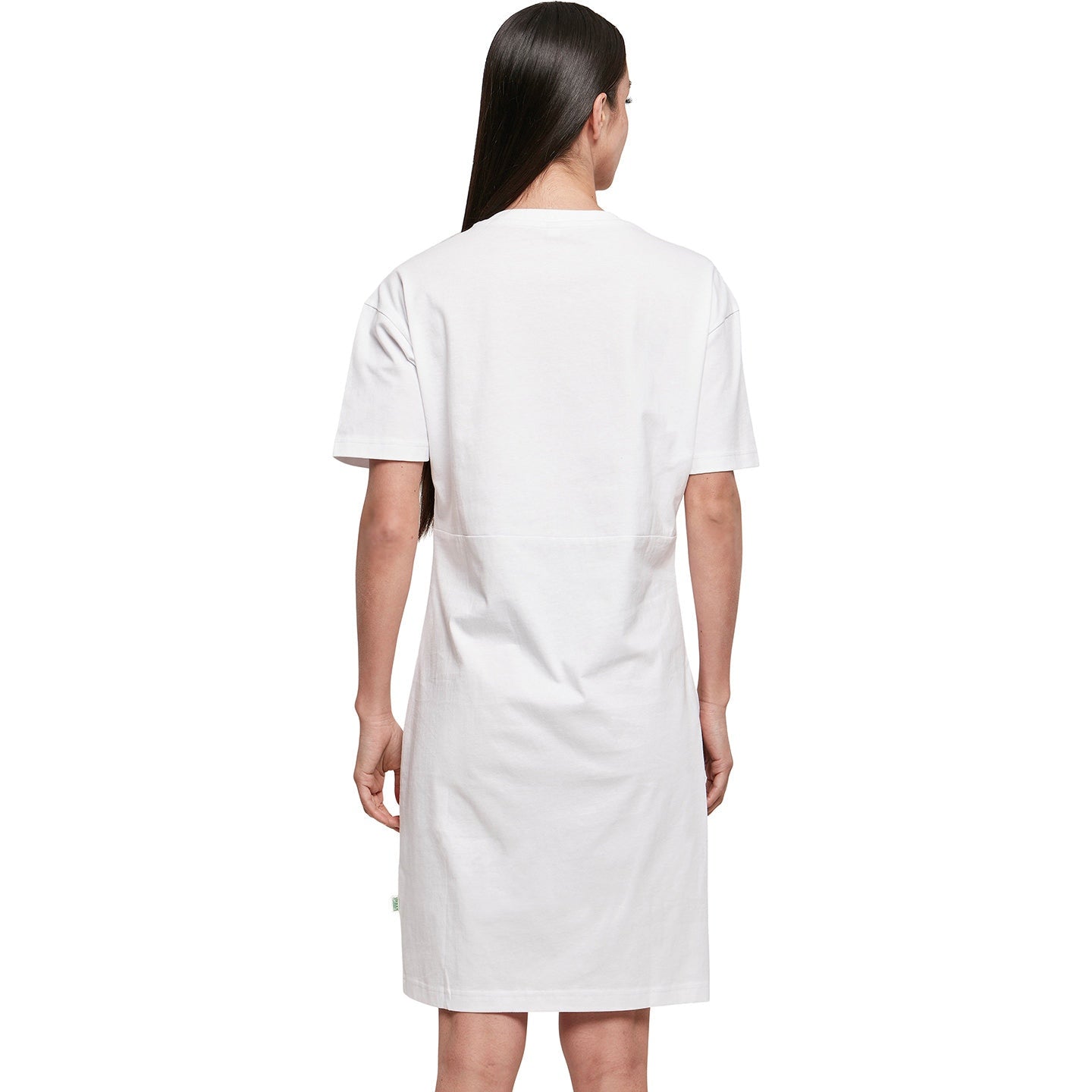 Build Your Brand Women's Organic Oversized Slit Tee Dress Casual Urban Style