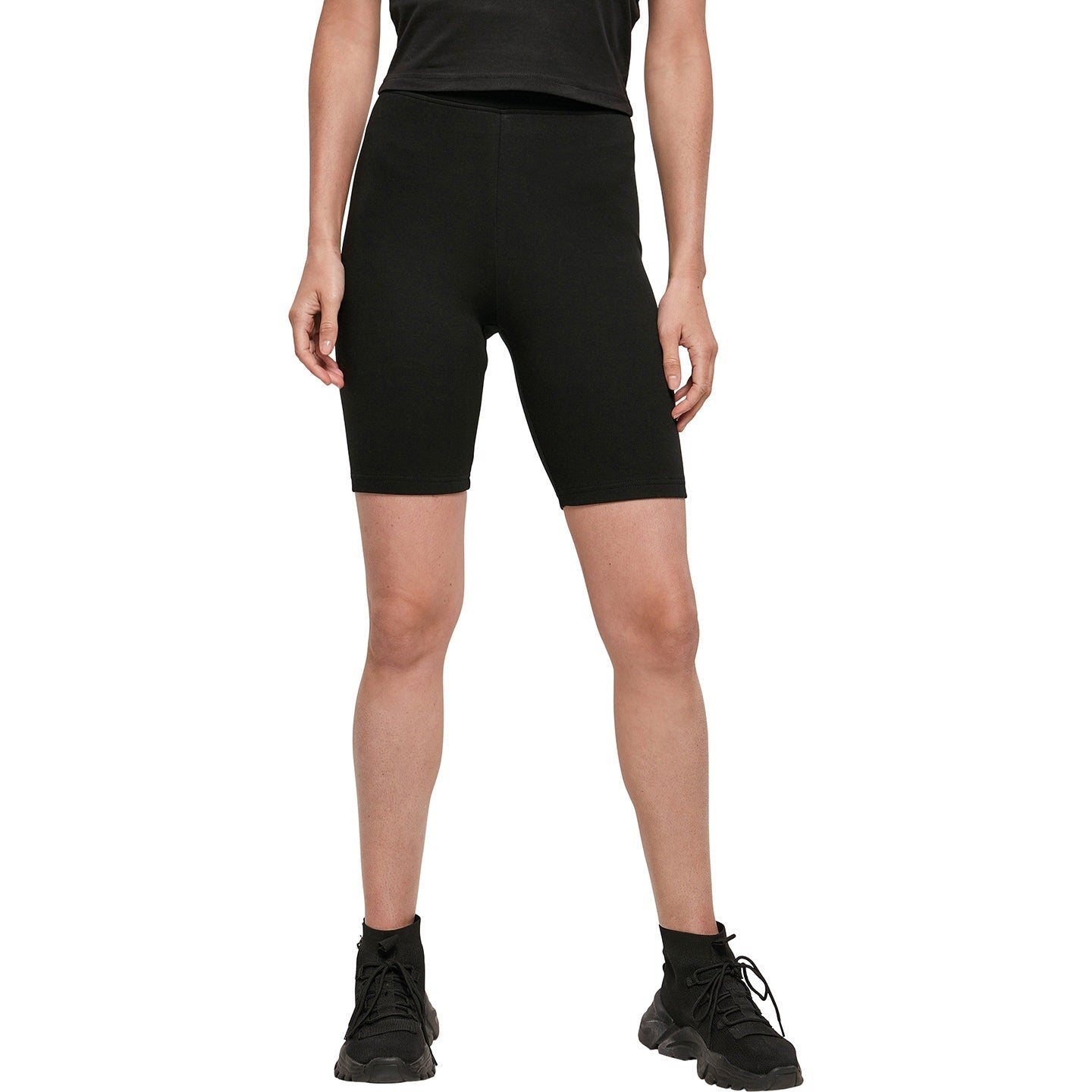 Build Your Brand Women's High Waist Cycling Shorts Slim Fit Comfortable Leggings