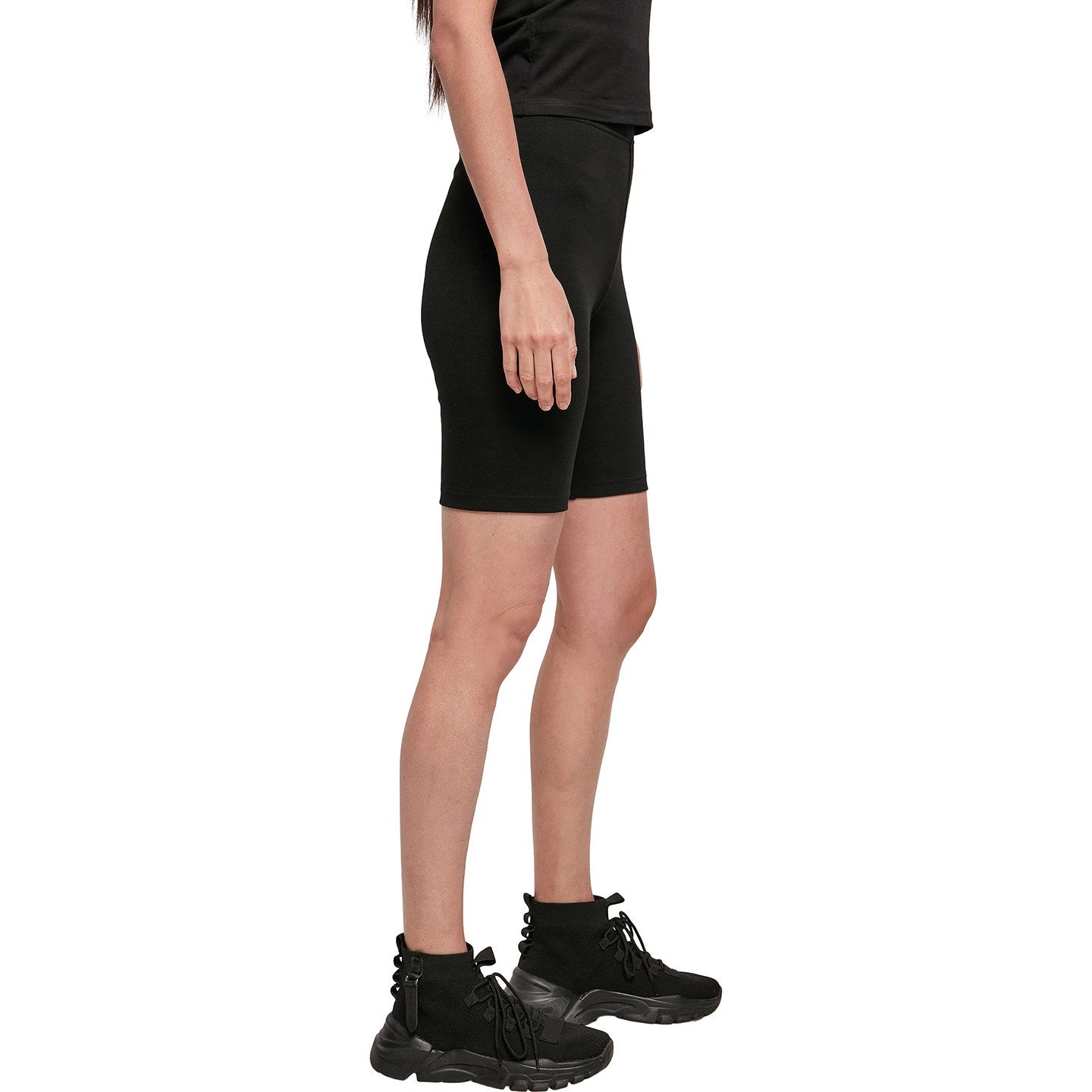 Build Your Brand Women's High Waist Cycling Shorts Slim Fit Comfortable Leggings