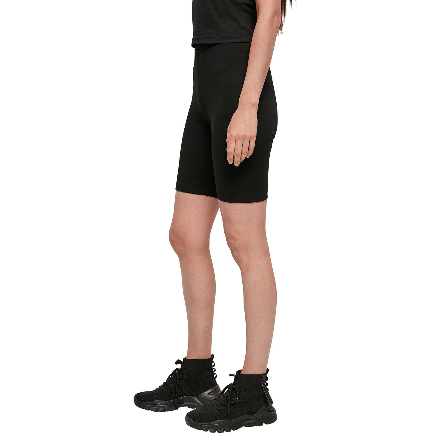 Build Your Brand Women's High Waist Cycling Shorts Slim Fit Comfortable Leggings