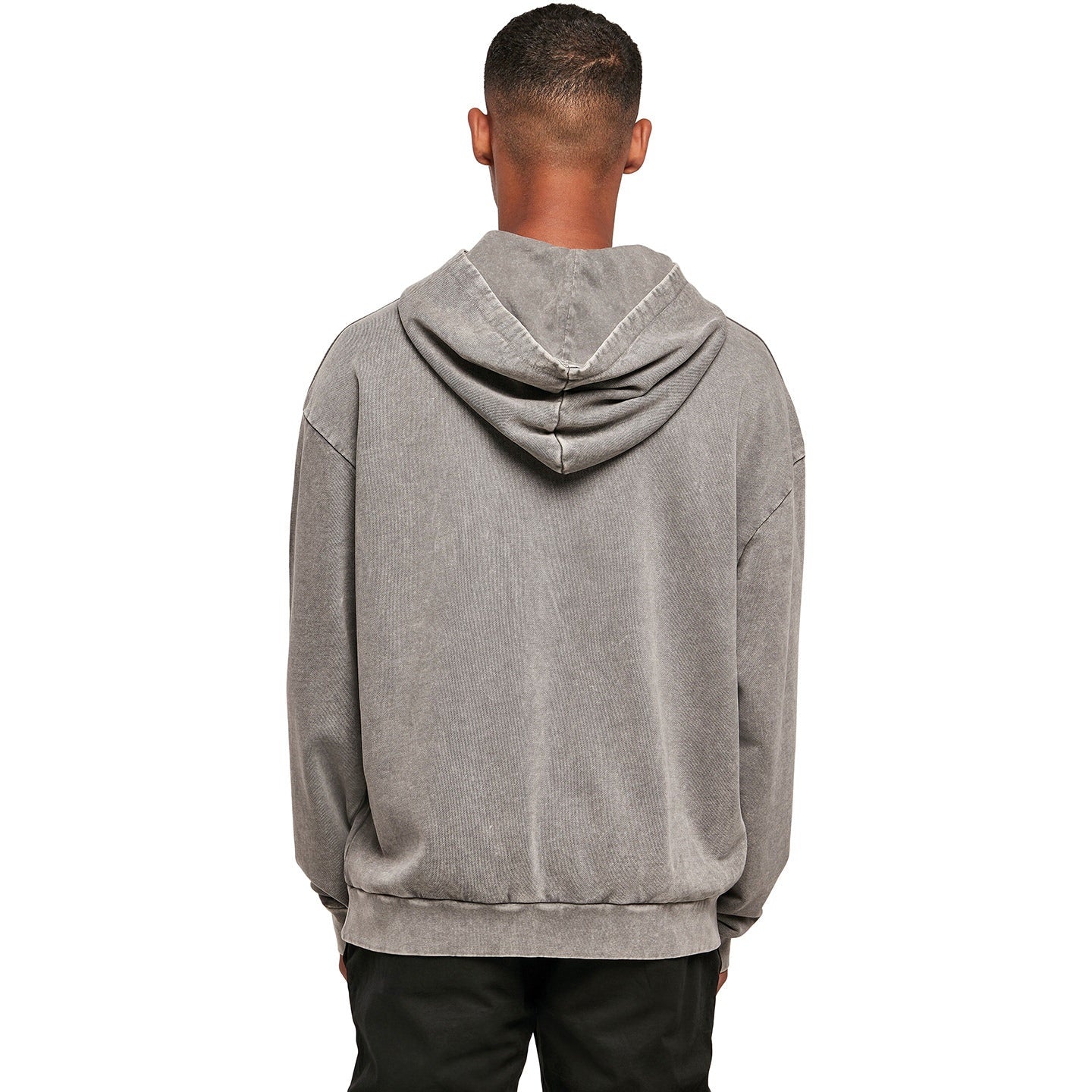 Build Your Brand Acid Washed Oversize Hoodie Men's Casual Cotton Sweatshirt
