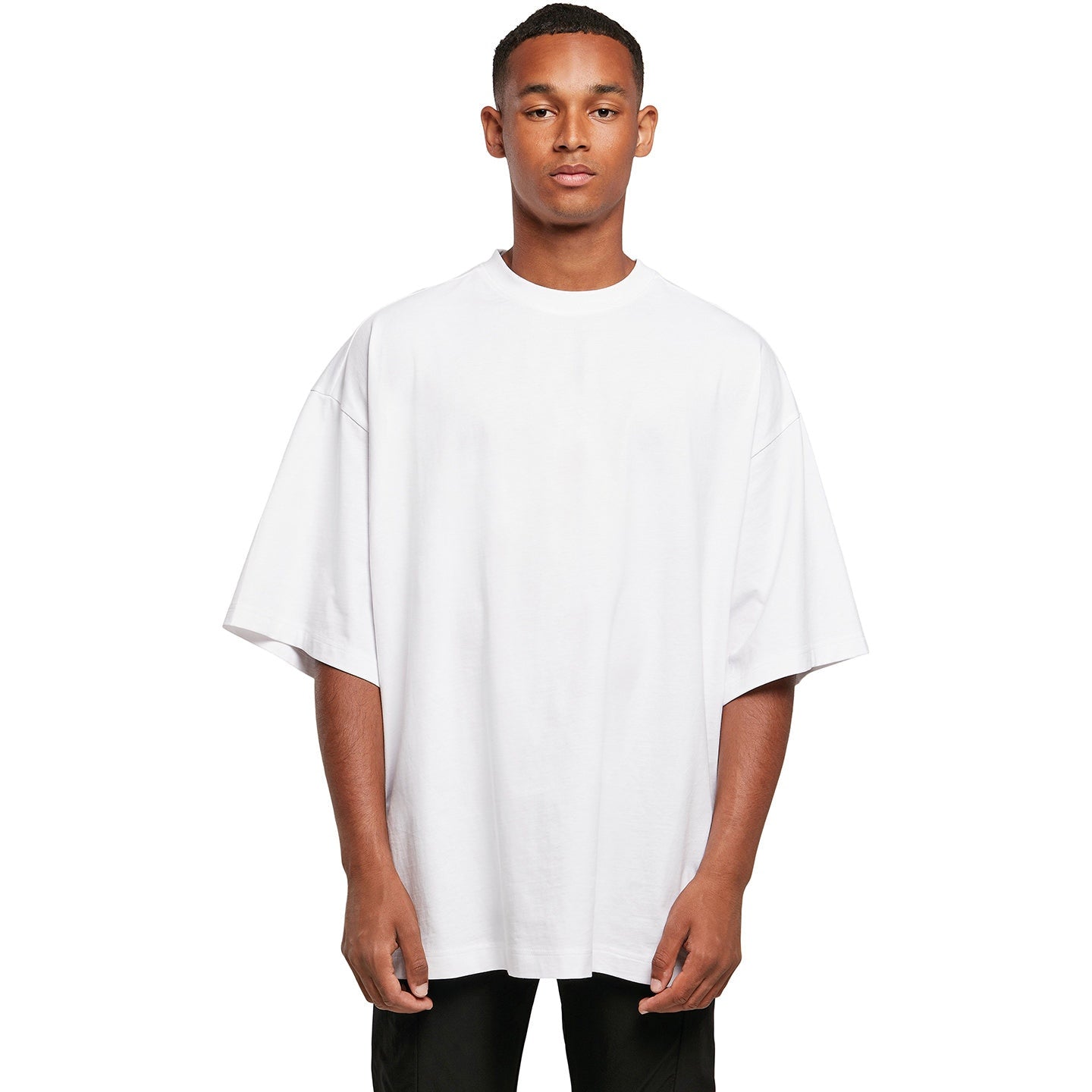 Build Your Brand Huge Tee Oversized Cotton T-Shirt Round Neck Elbow Length